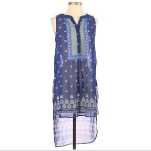 Knox Rose Sheer Sleeveless Tunic Blouse Women's XS